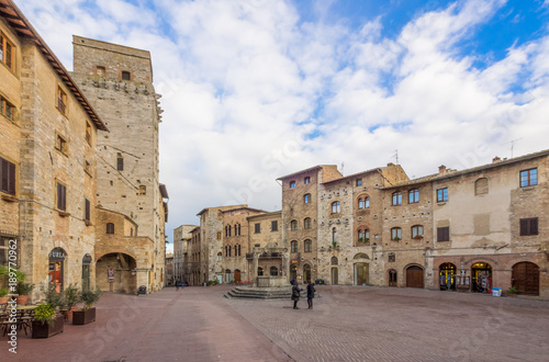 San Gimignano (Italy) - The famous small walled medieval hill town in the province of Siena, Tuscany. Known as the Town of Fine Towers, or the Medieval Manhattan. Here the awesome historic center. © ValerioMei