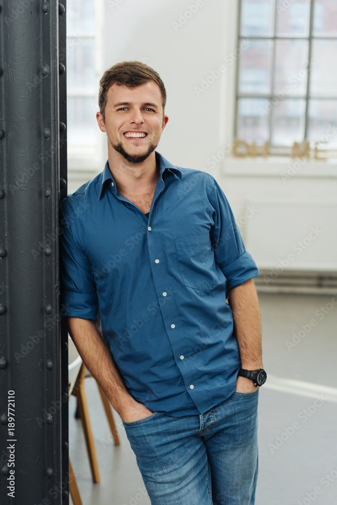 Casual confident young man with a big smile Casual confident young man with a big smile