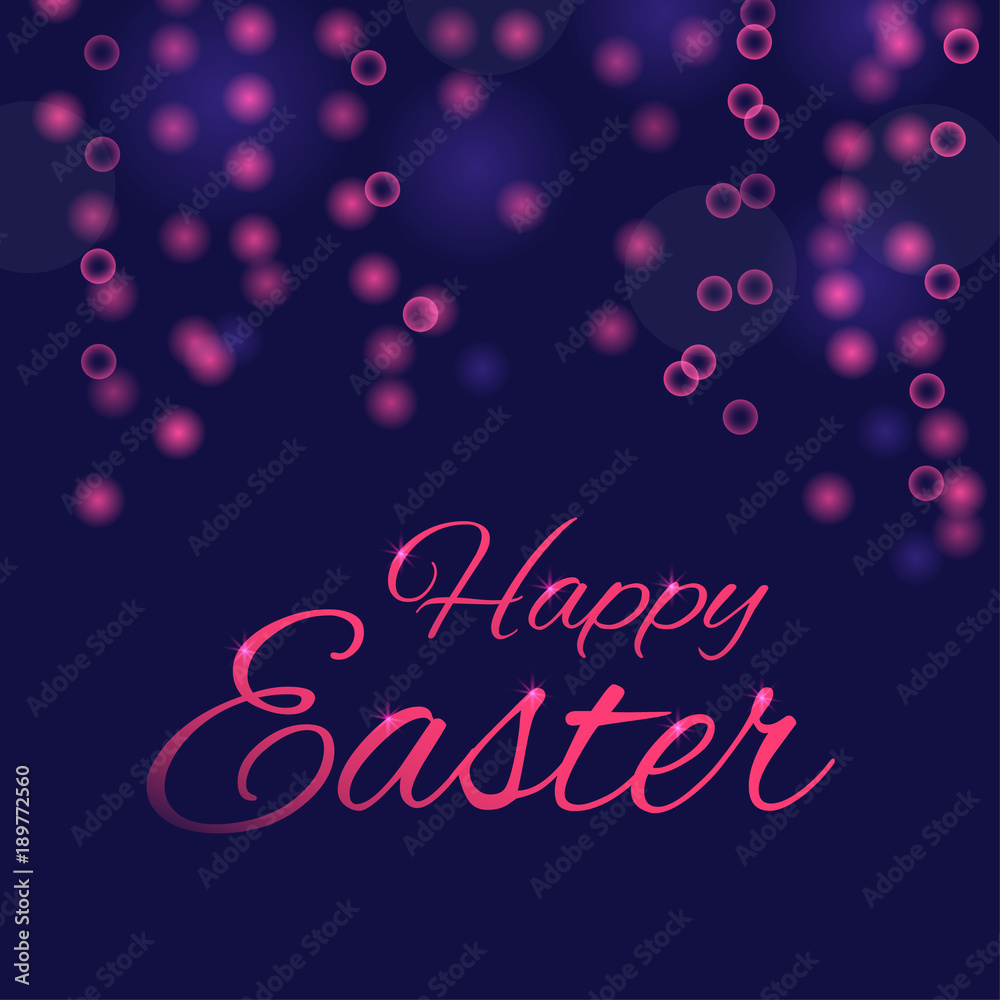 Easter banner background, template with beautiful light effect and bokeh. Modern postcard or invitation for holliday Easter banner background, template with beautiful light effect and bokeh. Modern postcard or invitation for holliday