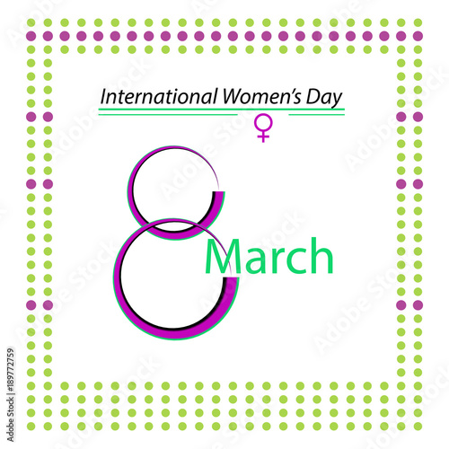 International Womens Day poster or card, elegant minimalist design