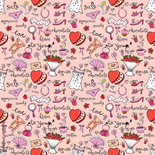 Gift Ideas seamless background