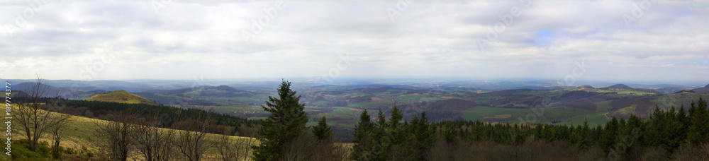 Panorama landscape at german mountain