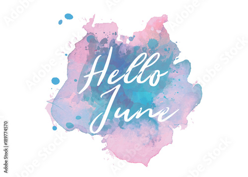 Hello June Vector Template Background