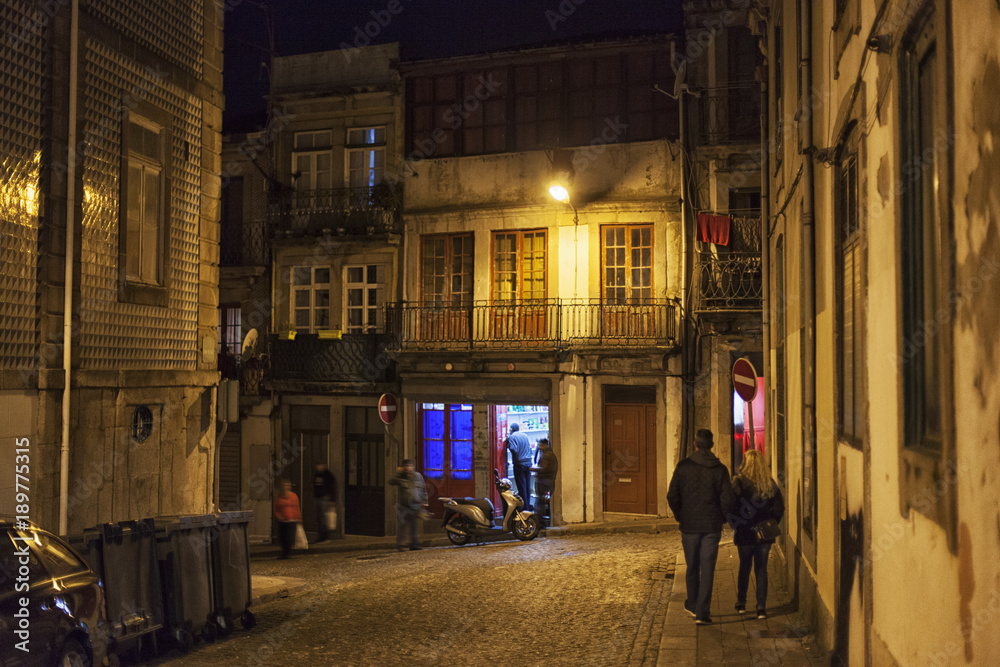 Porto at night, Portugal.