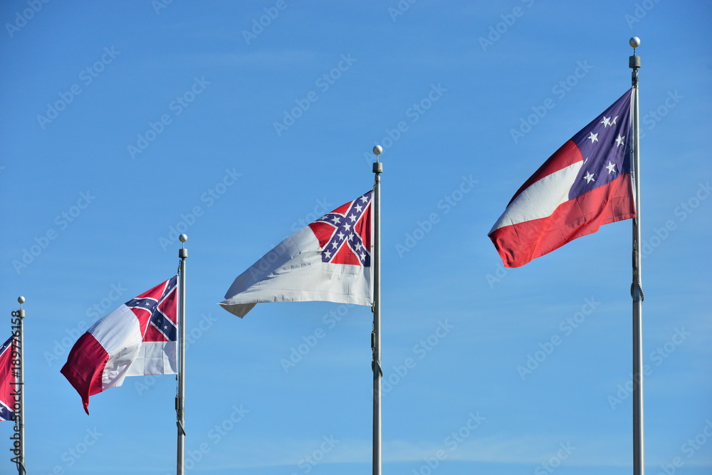 Flags of the Confederate states used during the American Civil war.
Flags of the Confederate states used during the American Civil war.