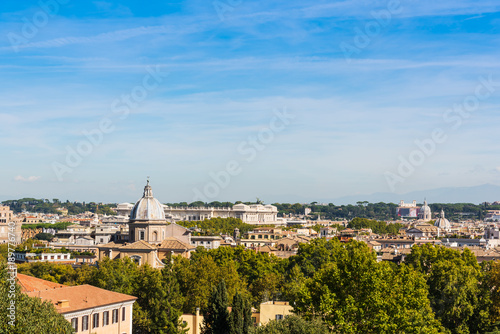 Cityscape of Rome seen from Promenade of the Janiculum