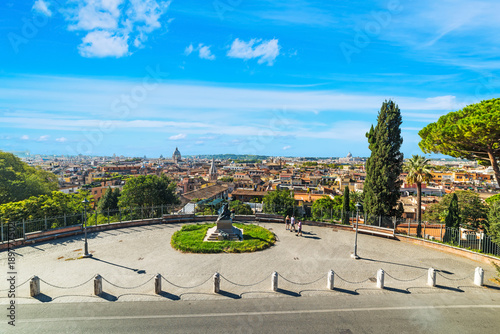 Cityscape of Rome seen from Pincio terrace photo