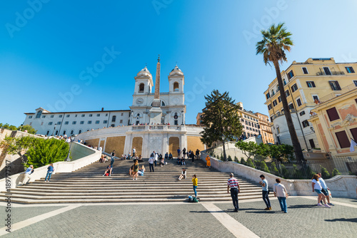 Tourists in world famous Spanish Steps