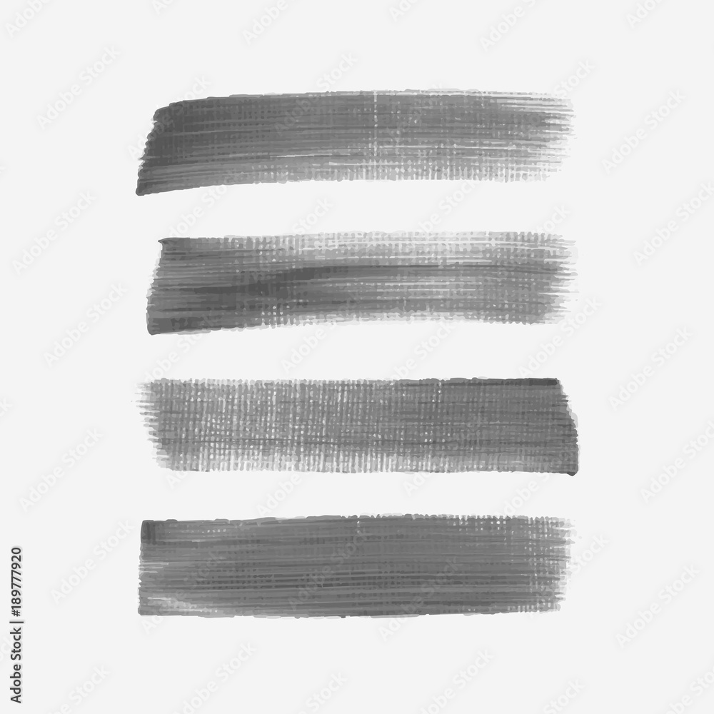 Acrylic art brush painted textured stripes set isolated vector background. Watercolor stroke set. Acrylic art brush painted textured stripes set isolated vector background. Watercolor stroke set.
