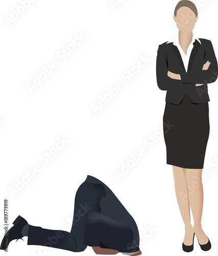 figura umana che si nasconde la testa davanti persona femminile facoltasa