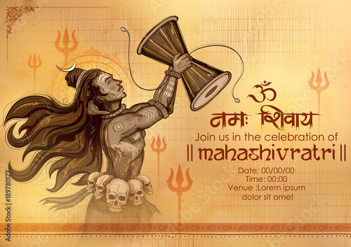 Lord Shiva, Indian God of Hindu for Shivratri