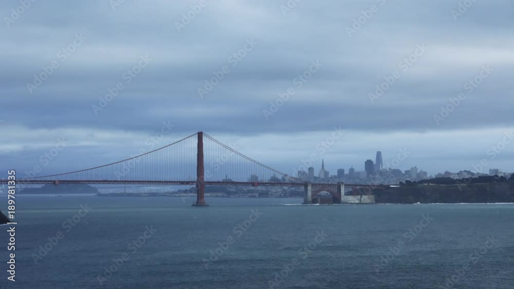 Timelapse of the Golden Gate Bridge across the bay 4K Timelapse of the Golden Gate Bridge across the bay 4K