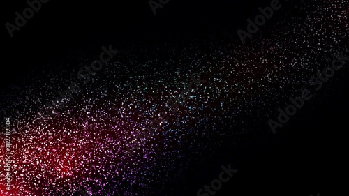Multicolor shine design elements on the black seamless abstract background. photo