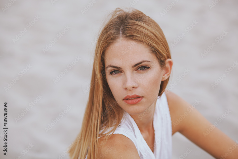 Close up portrait of beautiful young woman Close up portrait of beautiful young woman