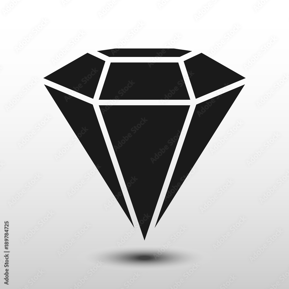 Diamond flat design. Diamond flat design Vector. Flat Icon diamond - stock vector. Diamond flat design. Diamond flat design Vector. Flat Icon diamond - stock vector.