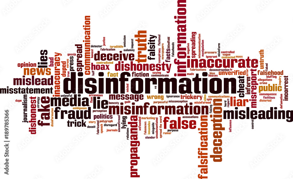 Disinformation word cloud