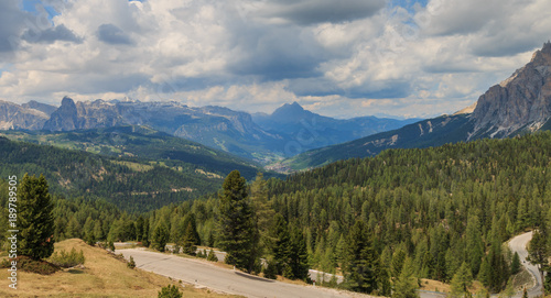 Panoramic view of Val Badia, Italy