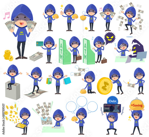 Blue Parker hacker men_money