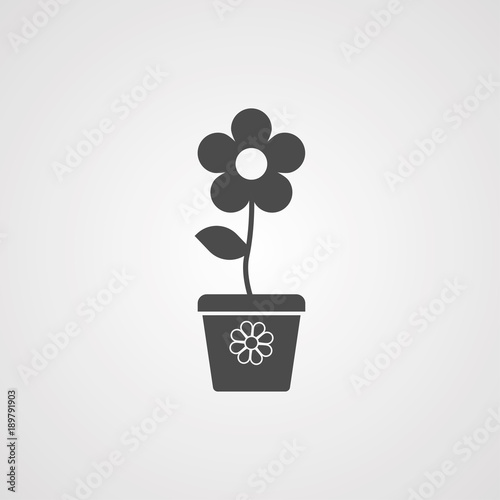 Flower in pot icon