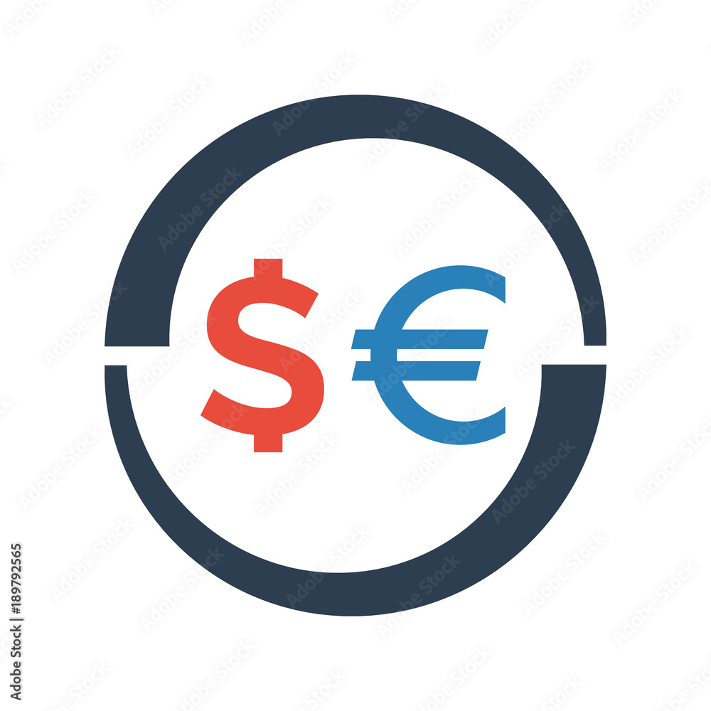Exchange icon on white background. Exchange icon on white background.