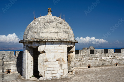 Walls Venetian fortress on the island of Corfu.