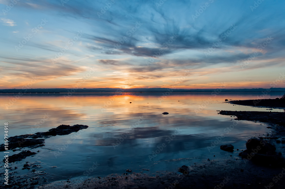 Sunset over lake salinas.Spain Sunset over lake salinas.Spain