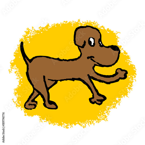 funny dog illustration