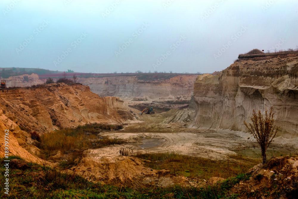 sand mining quarry in Ukraine.