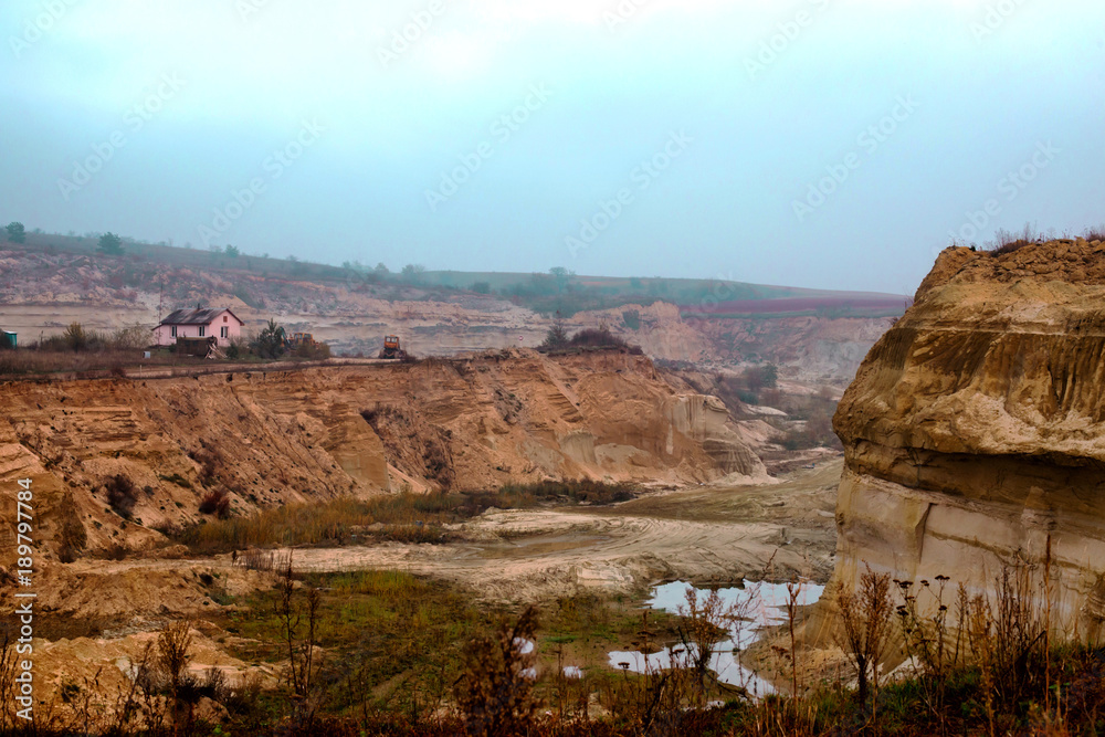 sand mining quarry in Ukraine.