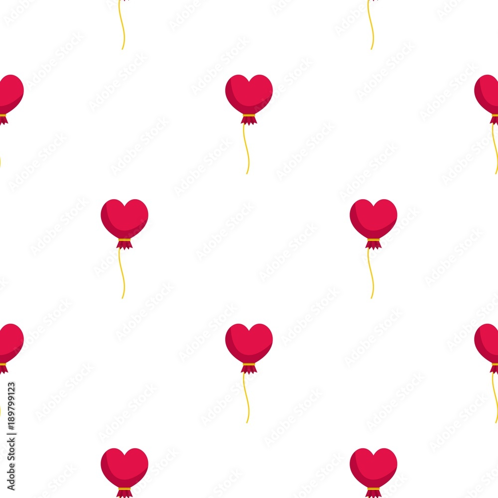 Pink heart balloon pattern seamless