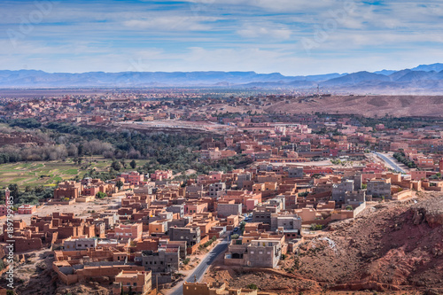 Panoramic view of Tinghir city, Morocco