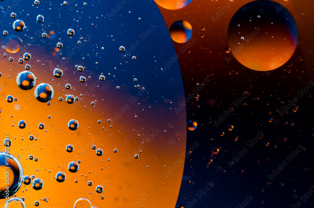 Oil drops on water surface abstract background Oil drops on water surface abstract background