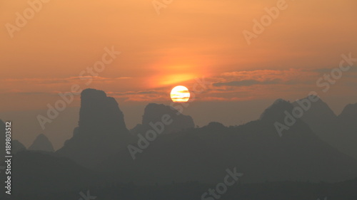 Sunset in the mountains