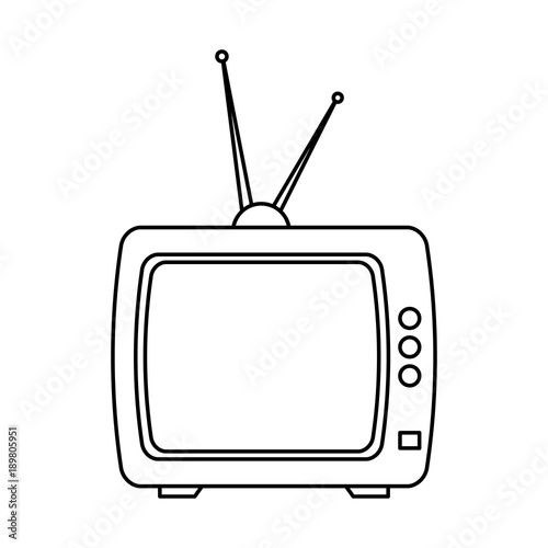 Retro television icon