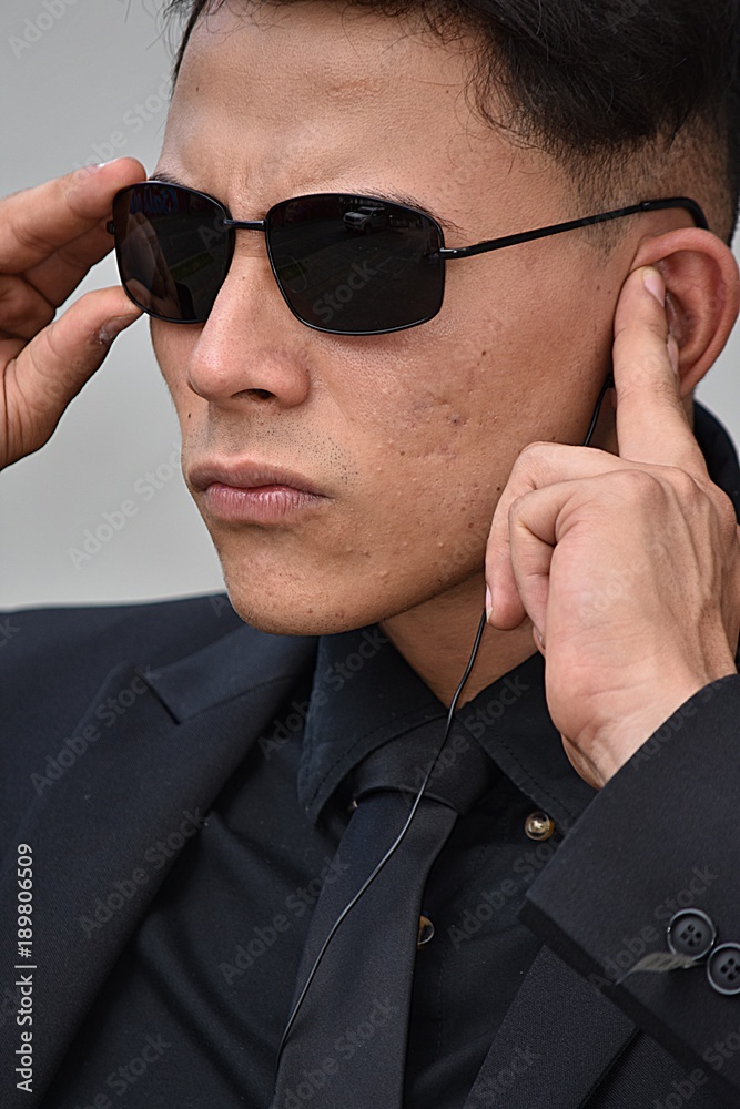 Fbi Listening Sunglasses Stock-foto | Adobe Stock