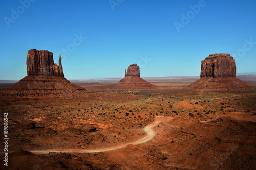 East and West Mitten Buttes in Monument Valley