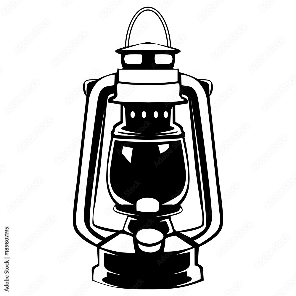 Camping lantern isolated on white Camping lantern isolated on white