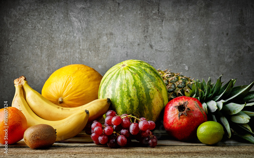 various fresh fruits
