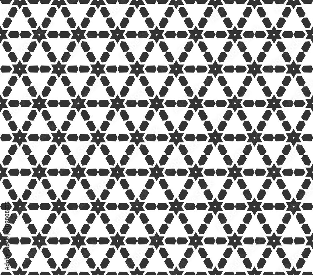 Abstract geometric Seamless pattern . Repeating geometric Black and white texture. geometric decoration