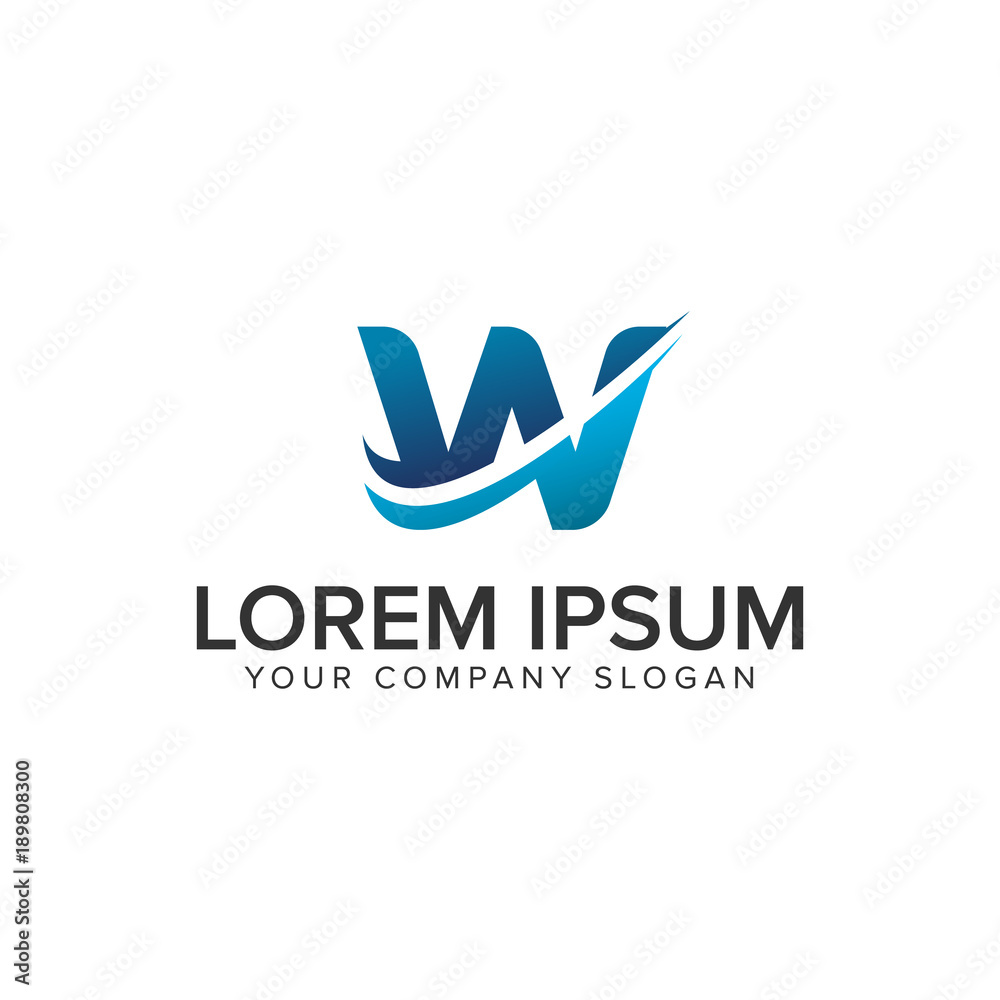 Cative Modern letter W Logo design concept template . fully editable vector Cative Modern letter W Logo design concept template . fully editable vector
