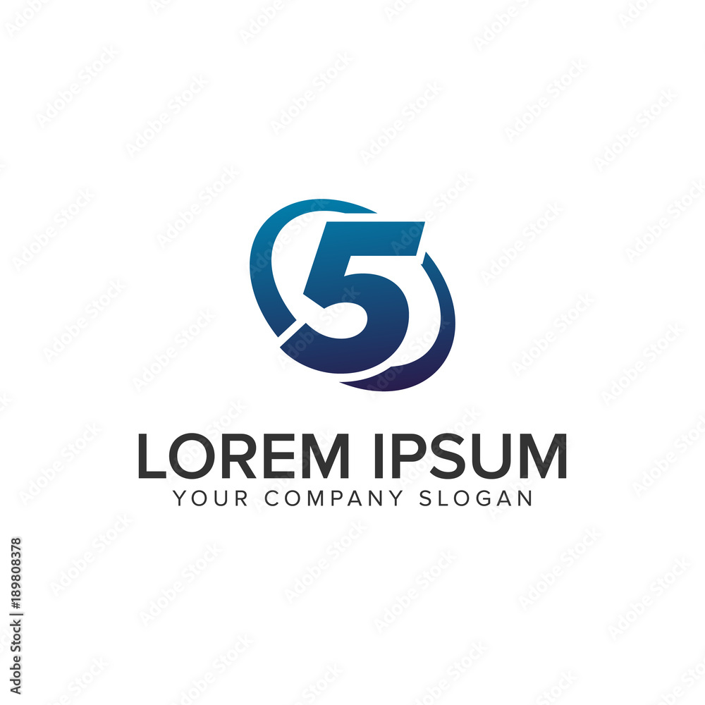 Creative modern Number 5 Logo design concept template . fully editable vector Creative modern Number 5 Logo design concept template . fully editable vector