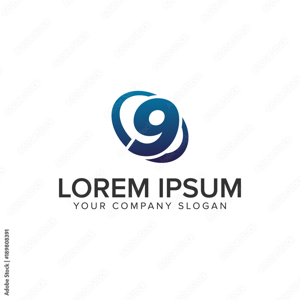 Creative modern Number 9 Logo design concept template . fully editable vector Creative modern Number 9 Logo design concept template . fully editable vector
