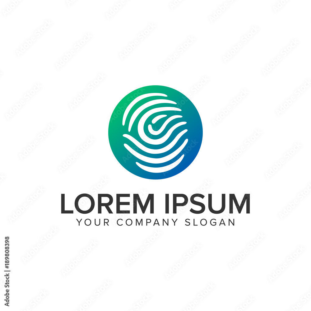 finger Print security logo design concept template. fully editable vector finger Print security logo design concept template. fully editable vector