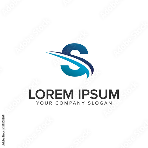 Cative Modern letter S Logo design concept template . fully editable vector photo