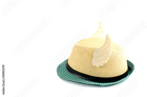 summer straw hat with wings