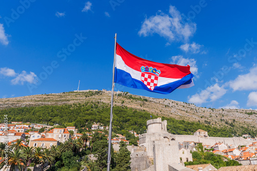 Croatian Flag in Dubrovnik