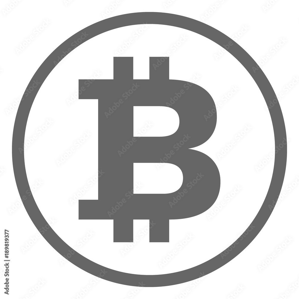 Bitcoin emblem in circle. Vector icon. Bitcoin emblem in circle. Vector icon.