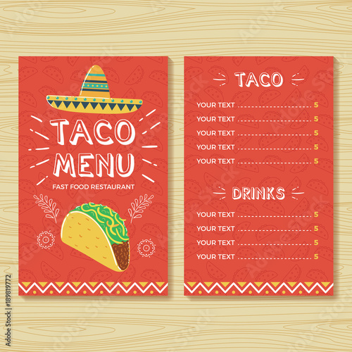 Taco Menu Template