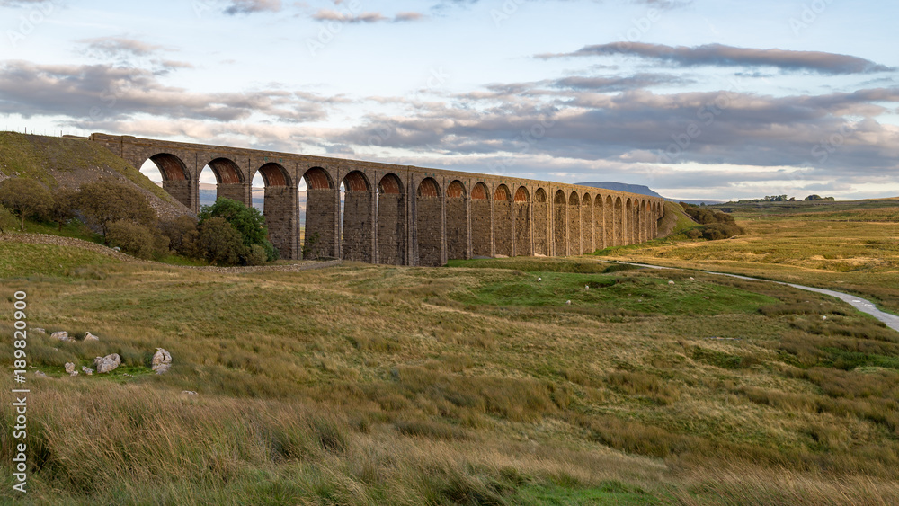 The Ribblehead Viaduct on the Settle-Carlisle Railway, near Ingleton in the Yorkshire Dales, North Yorkshire, UK