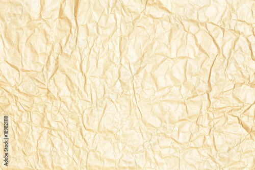 Crumpled yellow paper texture